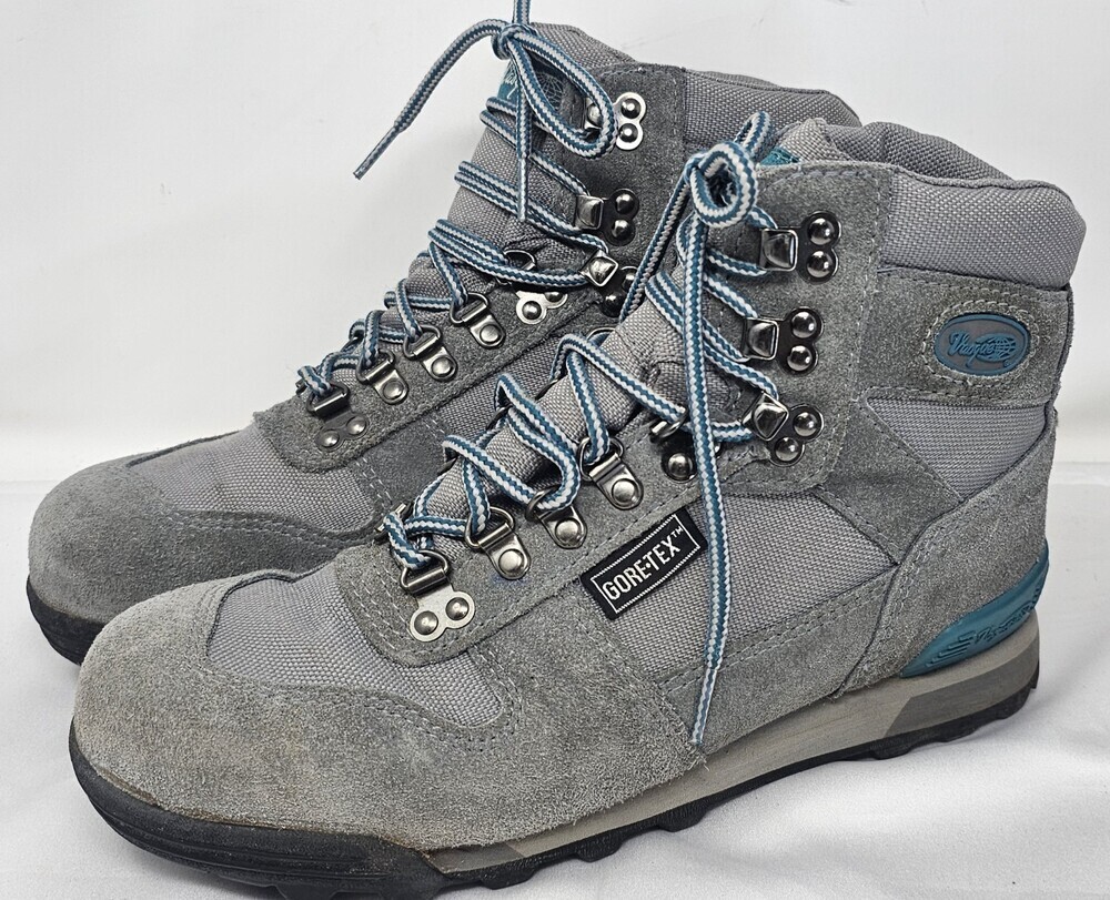 Vasque 7567 Gore-Tex Hiking Boots Lace Up Gray Suede Women's Size 10 Heavy Duty